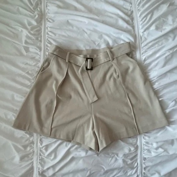 H&M Pants - H & M Khaki Colored Belted Short